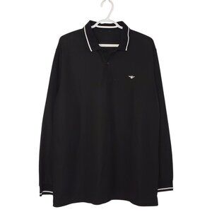 Christian Dior Bee long sleeve polo shirt black size XXL
